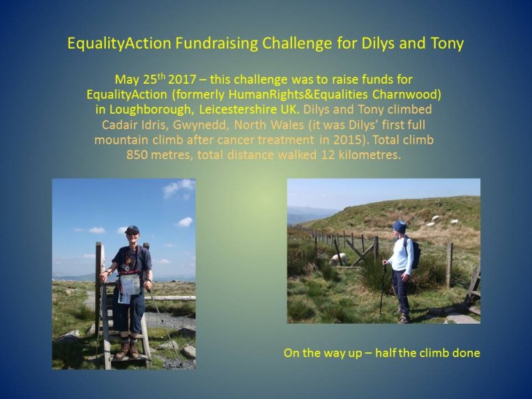 Equality Action Fundraising Challenge for Dilys and Tony