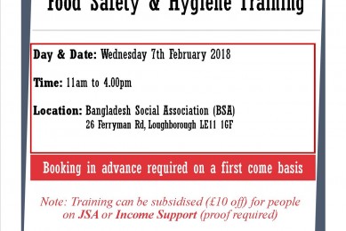 Food Safety & Hygiene Training